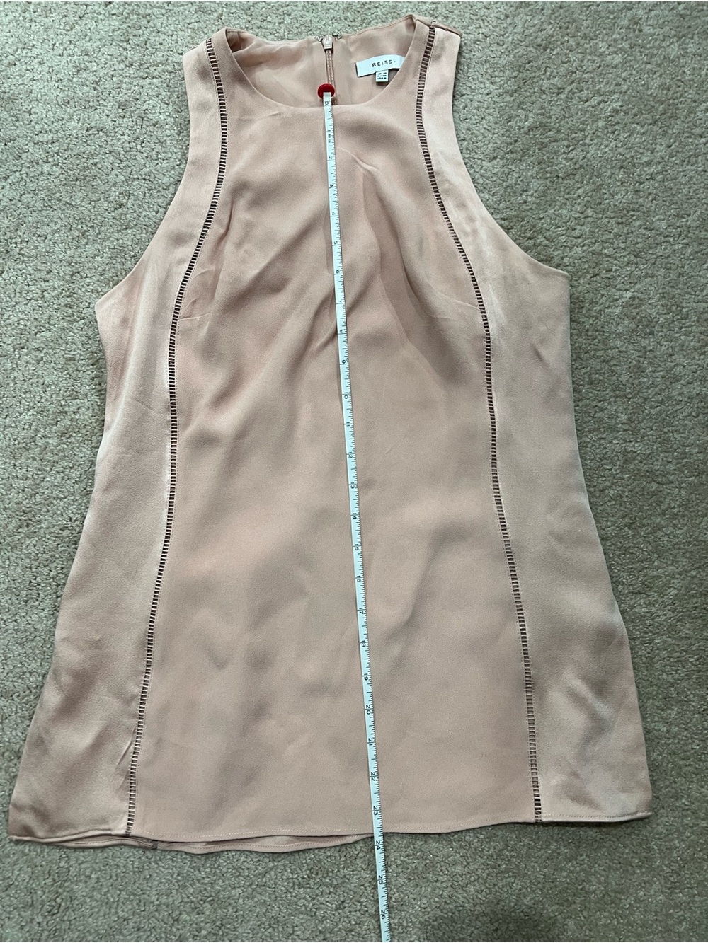 Reiss Dusty Pink Sleeveless Shell Top - Picture 5 of 14